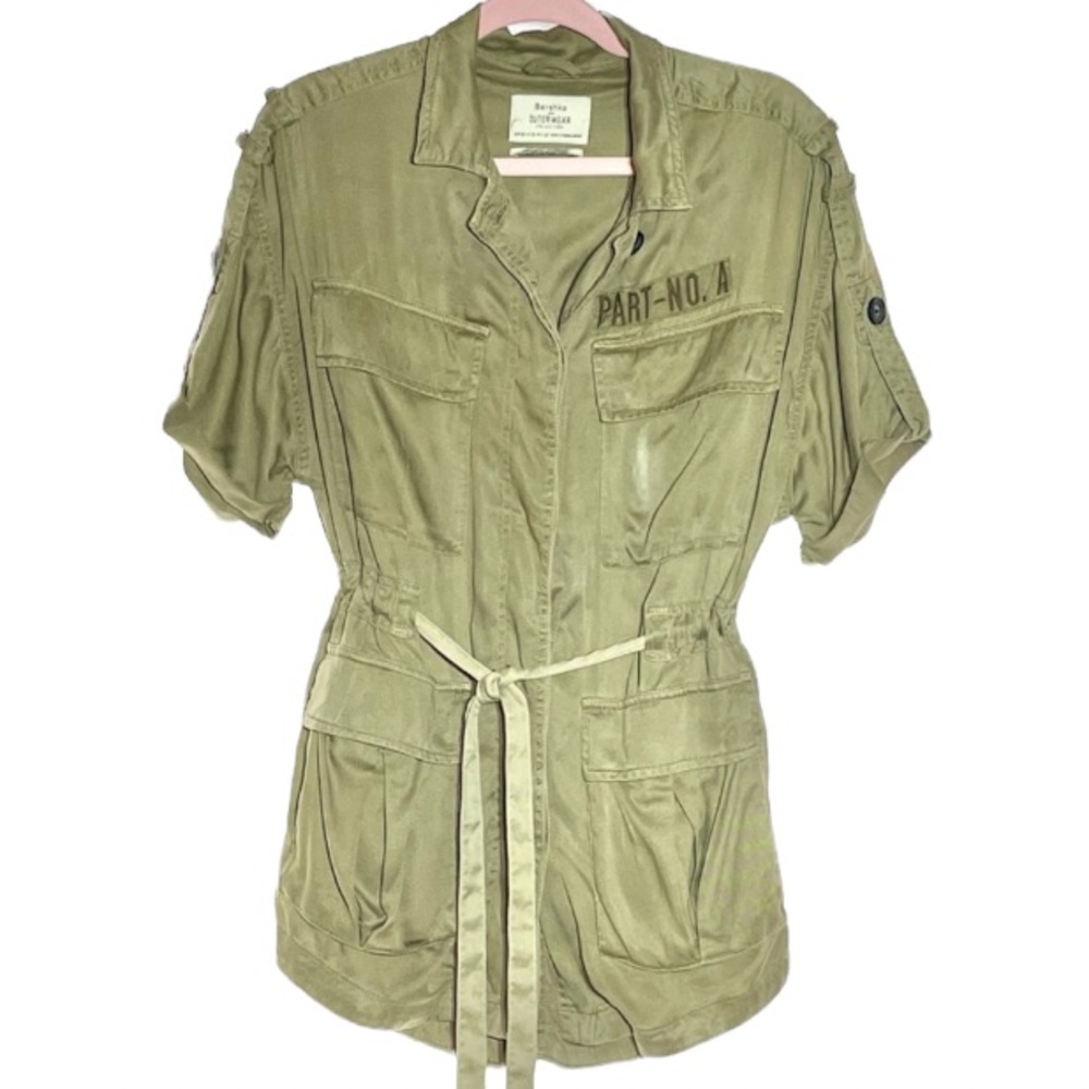 Bershka Olive Green Utility Jacket